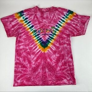 Gildan Tshirt Womens Medium Pink Tie Dye Myrtle Beach South Carolina